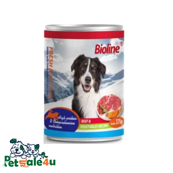 طعام الحيوانات الأليفة المعلب - وصفة لحم البقر والخضروات 375 جرام