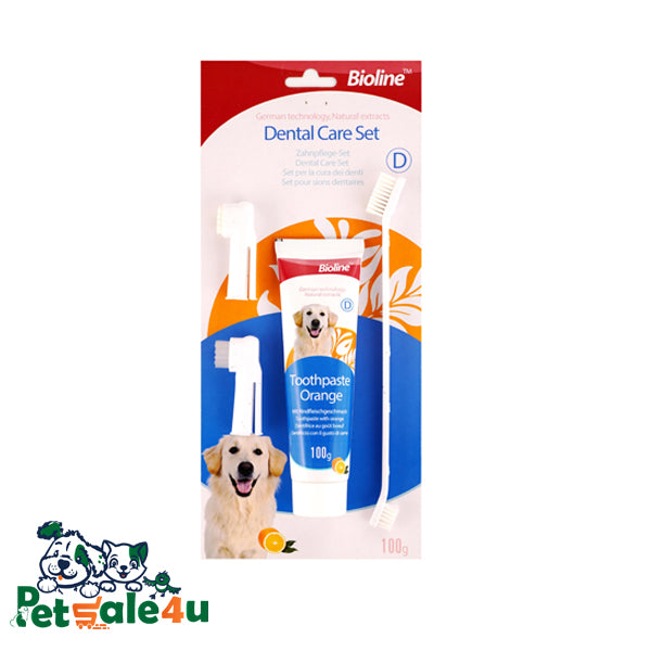 مجموعة العناية بالأسنان-نكهة البرتقال 100 جرام-مجموعة