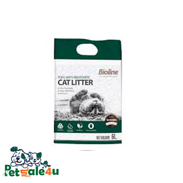 توفو مع مادة البنتونيت لفضلات القطط 6 لتر